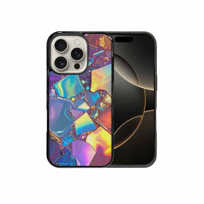 iPhone 16 Pro Case — Holographic Iridescent Shimmer Pattern Hundreds Of, Custom Print Case Cover