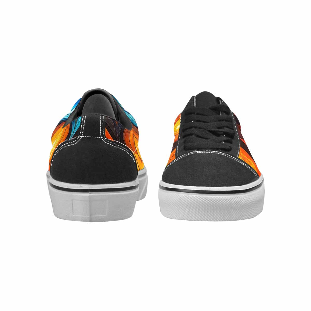 WOMEN'S Fire Flame Canvas Lace-Up Dreamcore Custom Shoes