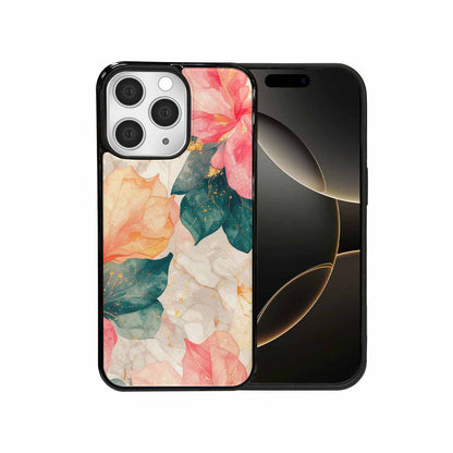 iPhone 15 Pro Max Case — Marble Floral, Custom Art Phone Cover