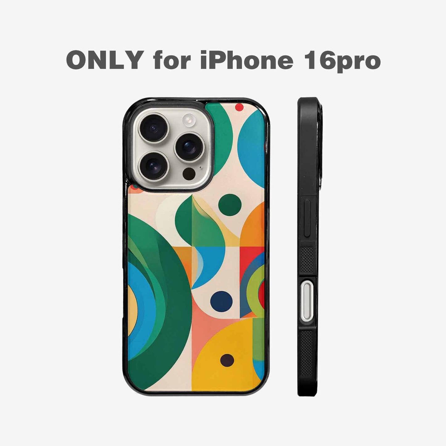iPhone 16 Pro Case — 1960s Mod Cartoon Art Pattern, Custom Art Phone Cover