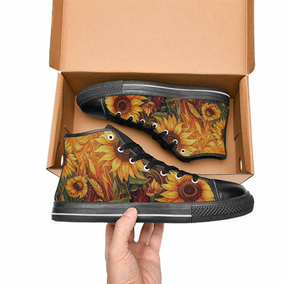 MEN'S Van Gogh-Style Swirl High Top Canvas Vivid Shoes