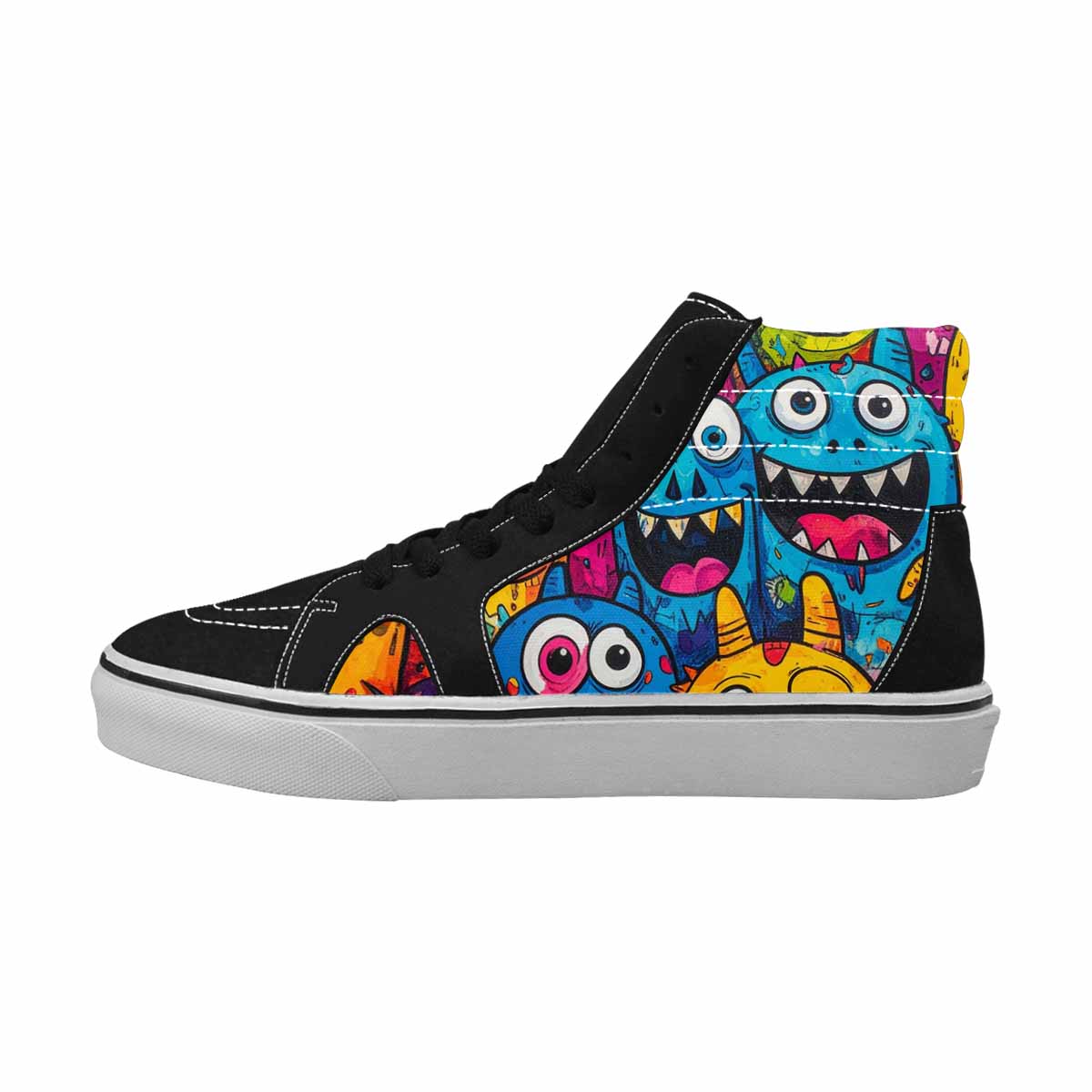 WOMEN'S Goofy Cartoon Monster High Top Canvas Aesthetic Custom Shoes
