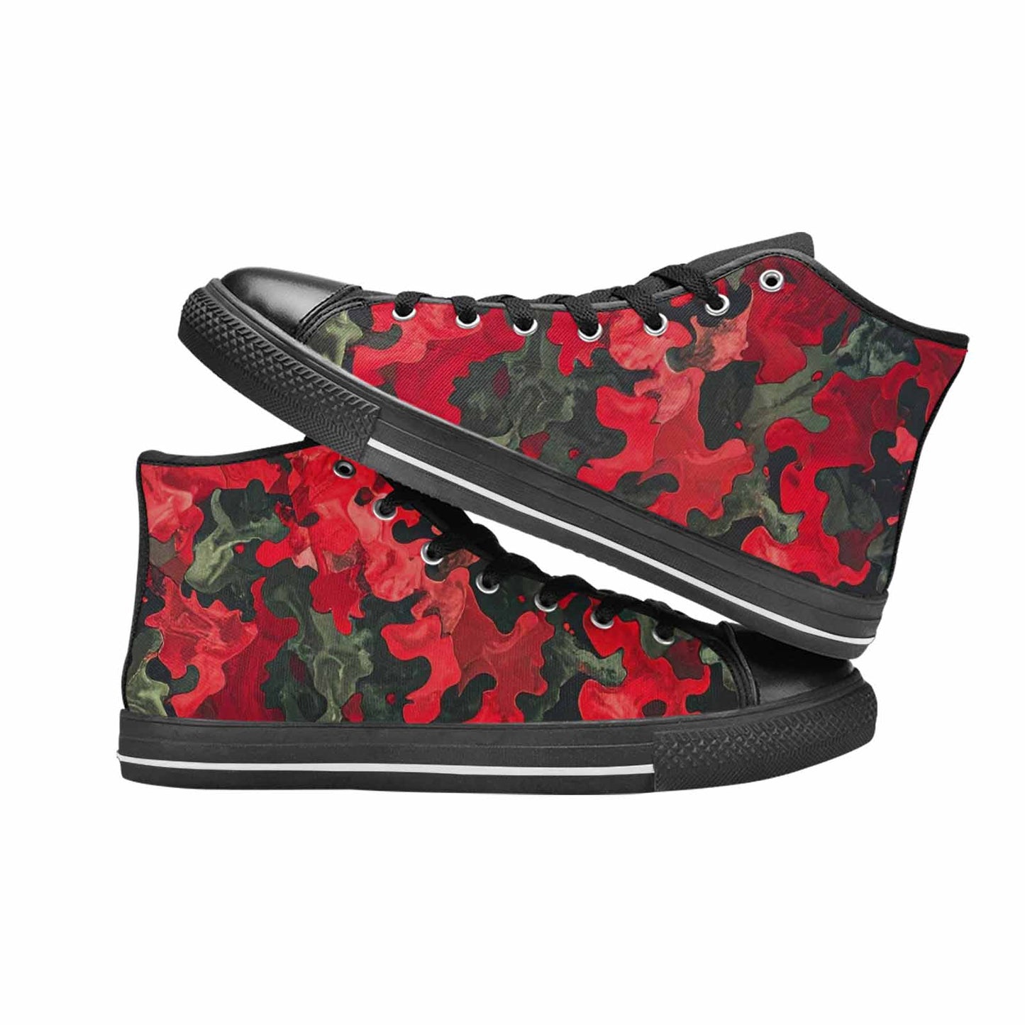 WOMEN'S Military Camouflage Blotch High Top Canvas Y2K Shoes