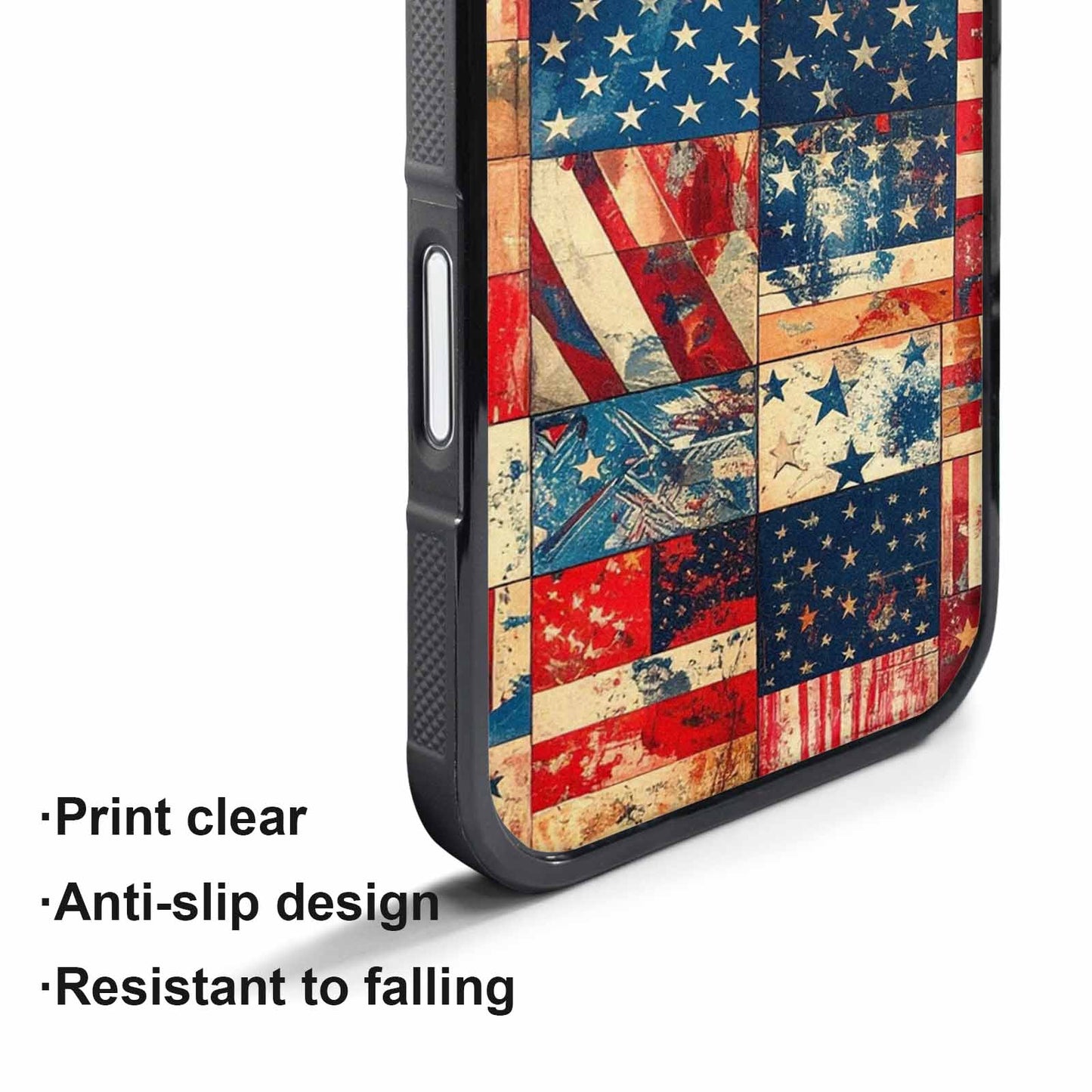 iPhone 17 Pro Max Case — Small American Flag Stars Galaxy Space, Custom Made Phone Cover