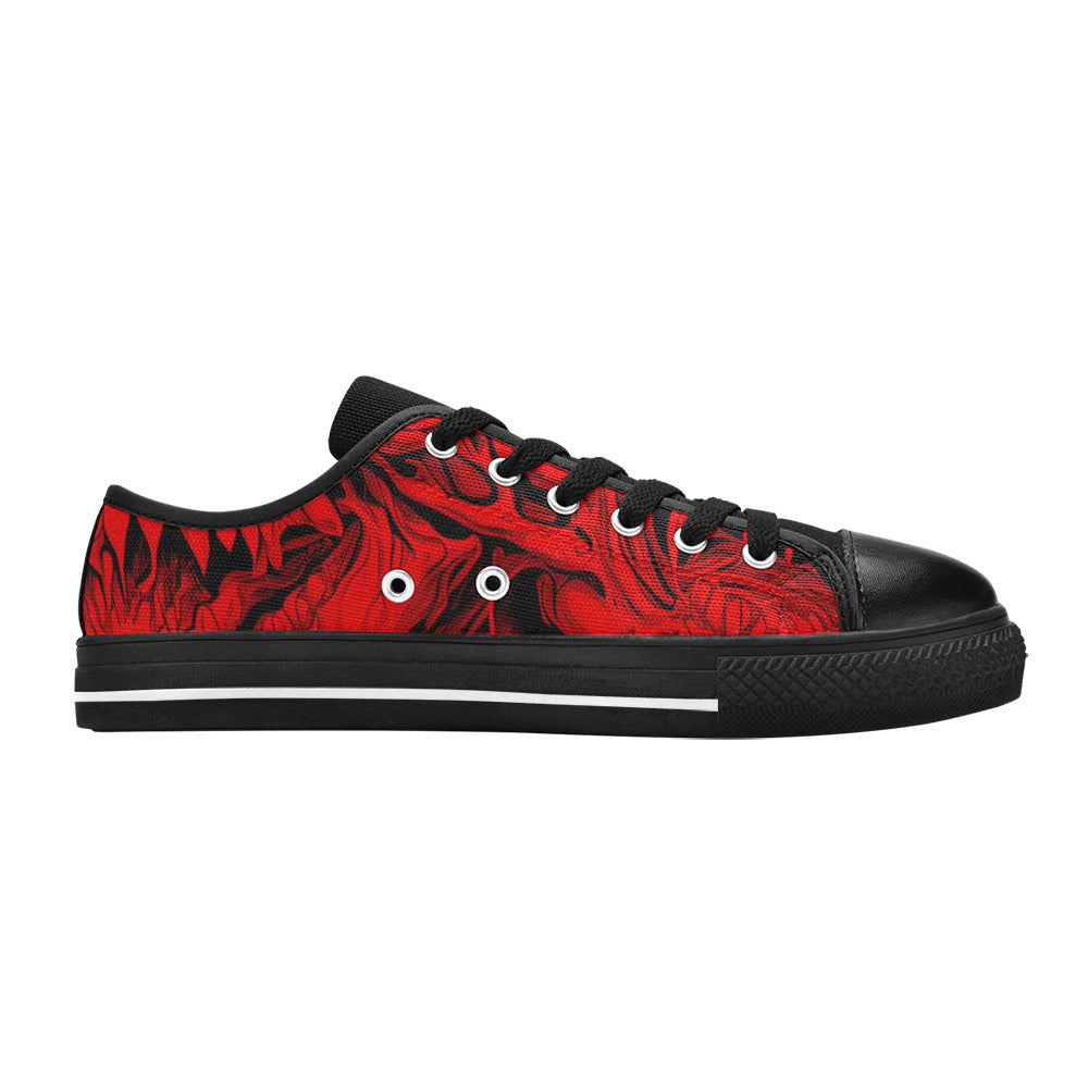 MEN'S Cc Demons Red Canvas Surreal Custom Sneakers