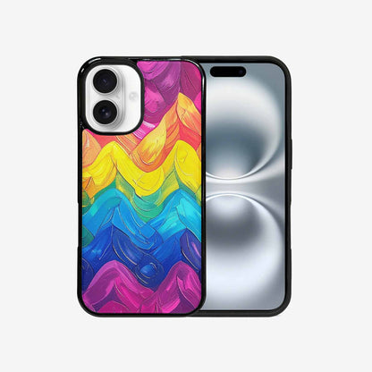 iPhone 16 Case — Pansexual Flag Color Theme Small Rainbow, Custom Print Case Cover