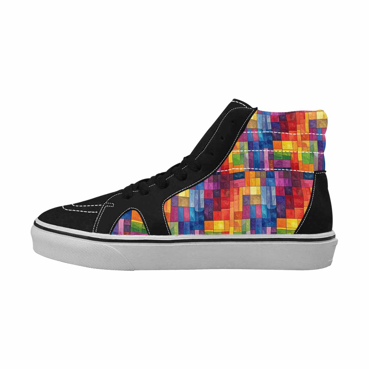 WOMEN'S Transgender Flag Color High Top Canvas Cottagecore Shoes