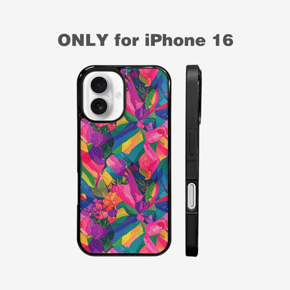 iPhone 16 Case — Polysexual Flag Color Theme Small Rainbow, Custom Print Case Cover