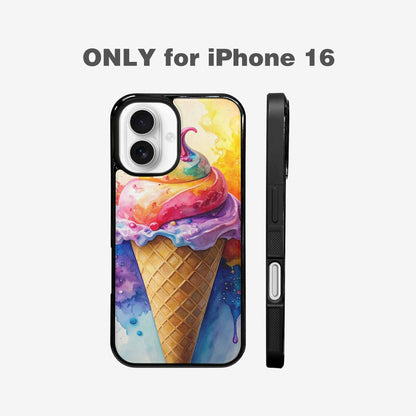iPhone 16 Case — Melting Icecream Collage, Custom Designed Case Cover