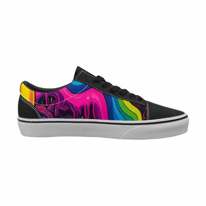 MEN'S Yellow Smiley Face Canvas Lace-Up Dreamcore Custom Sneakers
