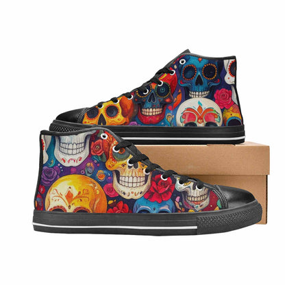 MEN'S Skull High Top Canvas Y2K Shoes