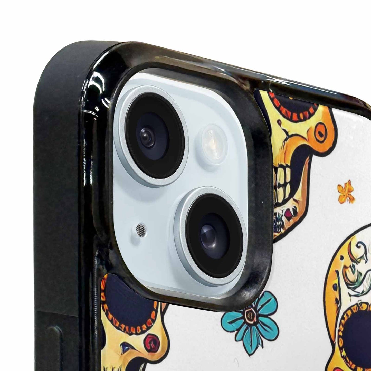 iPhone 15 Case — Vibrant Skull Seamless, Custom Designed Case Cover