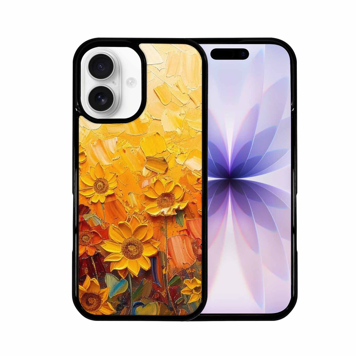 iPhone 17 Case — Impressionist Sunflower Brushstroke Pattern Floral, Custom Made Phone Cover