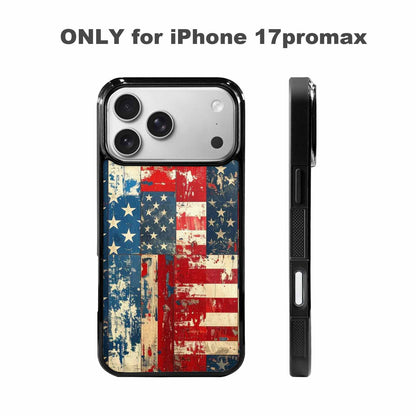 iPhone 17 Pro Max Case — Small American Flag Stars Galaxy Space, Custom Printed Phone Case