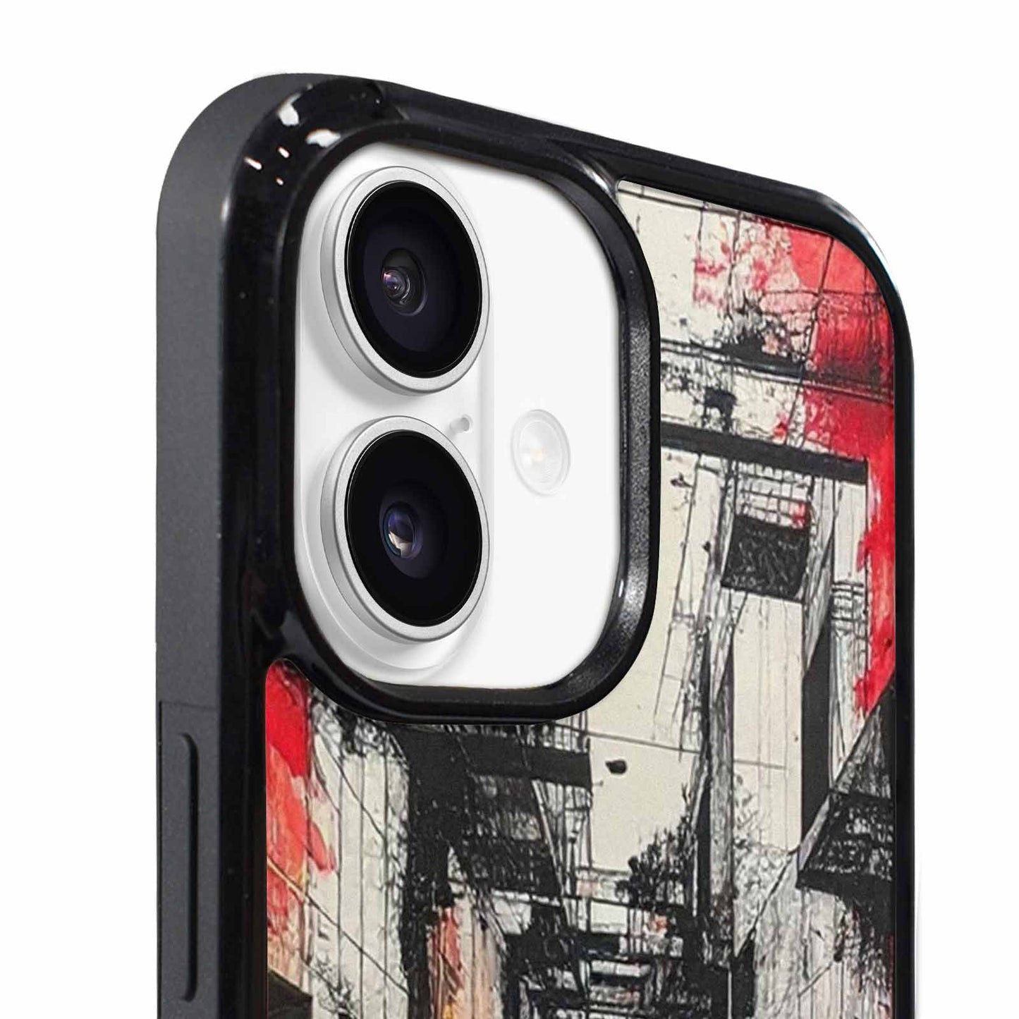 iPhone 17 Case — Black &amp; Red Ink Galaxy Space, Custom Print Case Cover