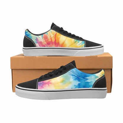 MEN'S Tie Dye Swirl Canvas Lace-Up Neon Fantasy Shoes