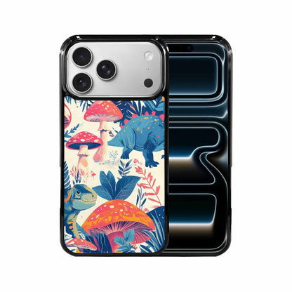iPhone 17 Pro Max Case — Vintage Dinosaurs Mushroom Retro Vintage, Personalized Phone Case