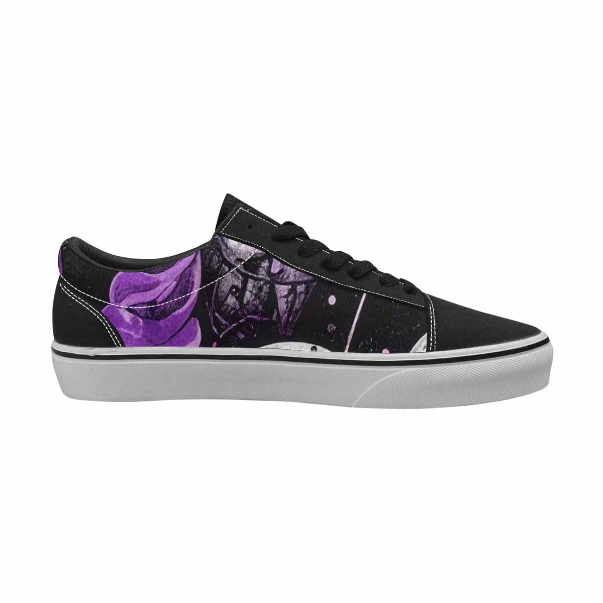 WOMEN'S Ice Cream Motif Lace-Up Canvas Kaleidoscope Custom Sneakers