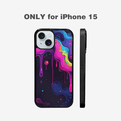 iPhone 15 Case — Rick And Morty Style Art Dripping, Custom Phone Case