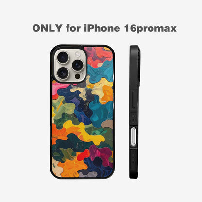 iPhone 16 Pro Max Case — Camo Patches Full Color Vibrant Camo, Personalized Phone Case