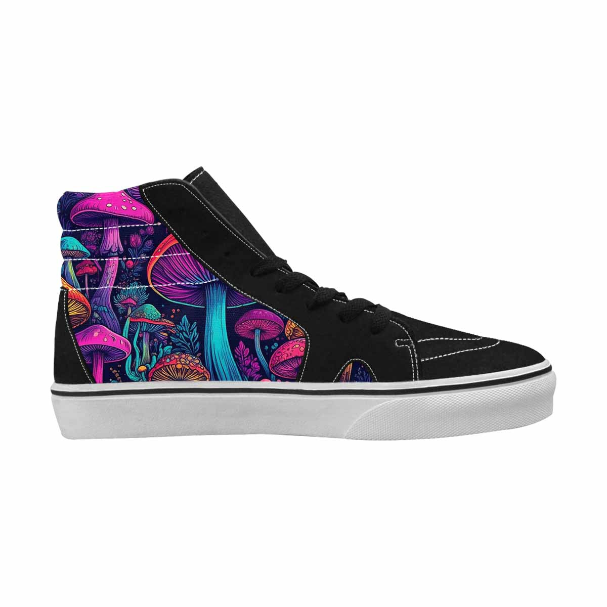 WOMEN'S Psychedelic Mushroom High Top Canvas Vivid Sneakers