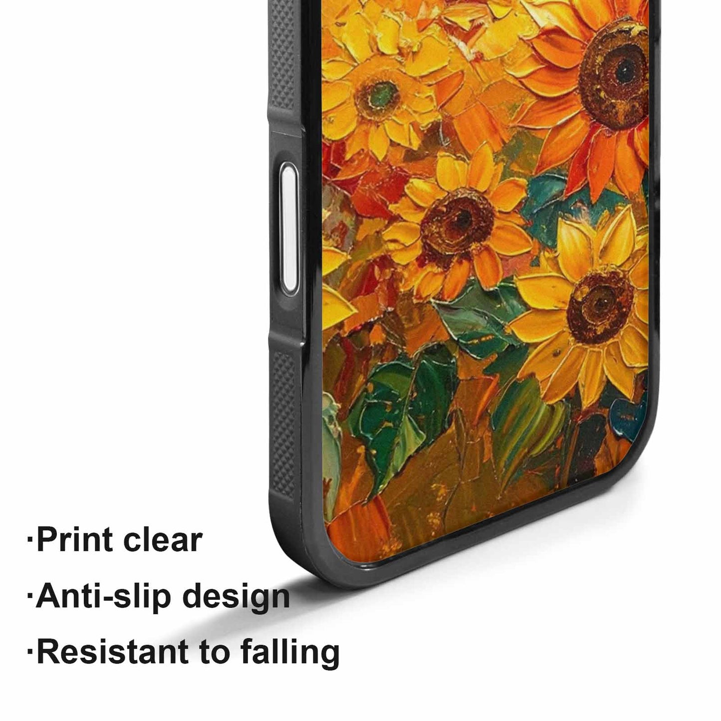 iPhone 17 Case — Impressionist Sunflower Brushstroke Pattern Floral, Original Design Phone Case