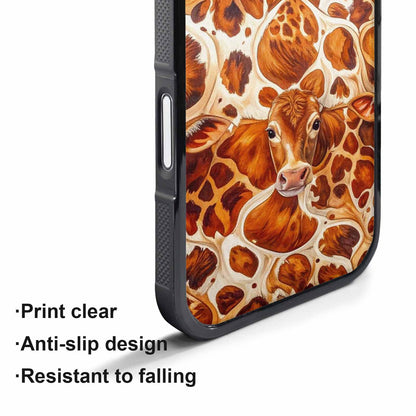 iPhone 17 Pro Case — Small Cow Animal Print Skin Animal, Custom Print Case Cover