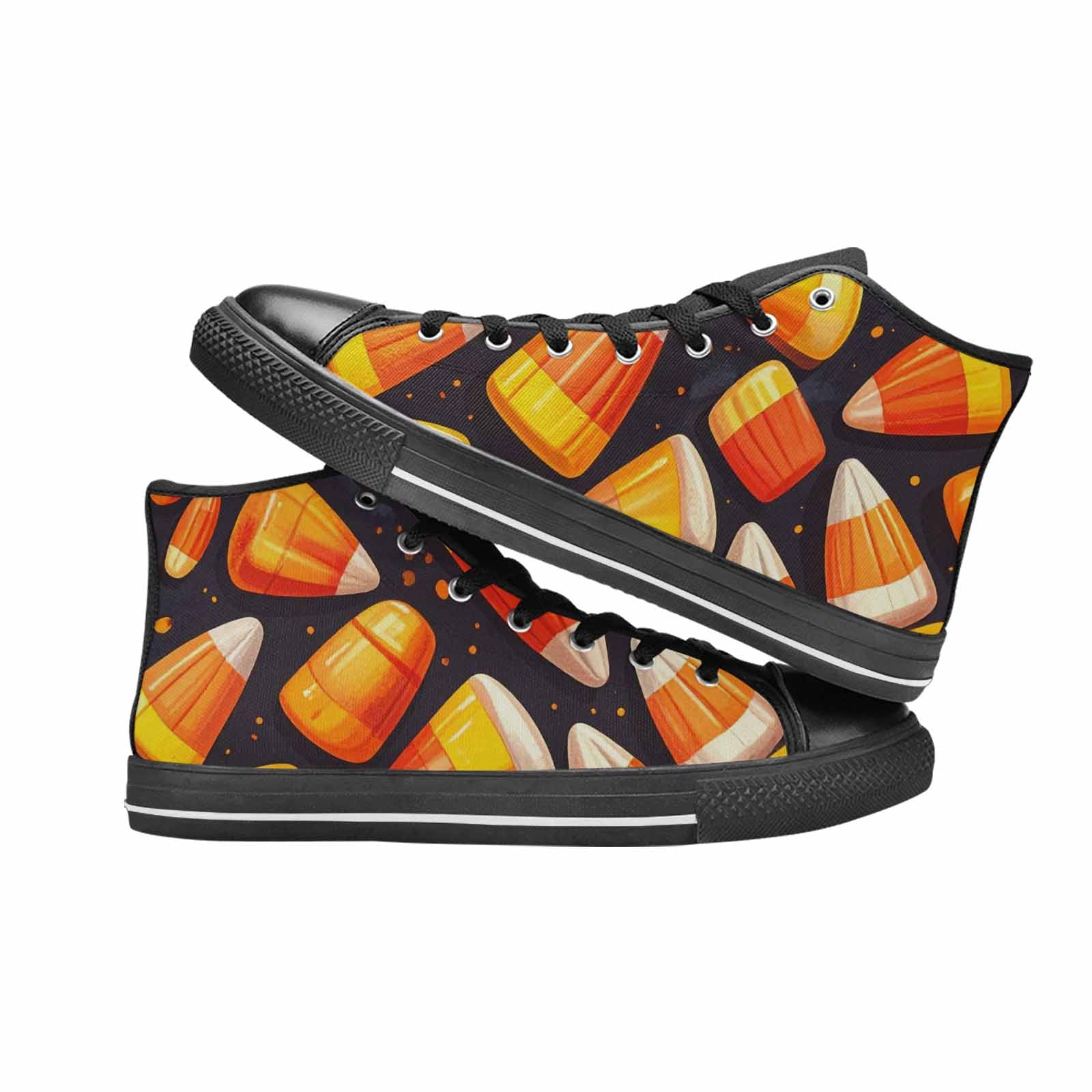 MEN'S Halloween Candy Corn High Top Canvas Dreamcore Shoes