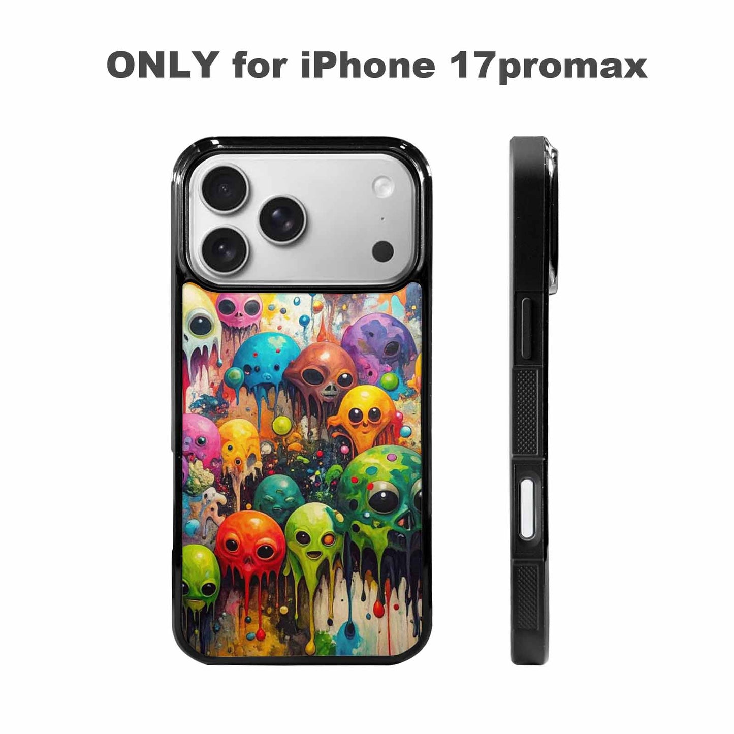 iPhone 17 Pro Max Case — Aliens Camomelting Aliens Patt Alien Scifi, Custom Print Case Cover