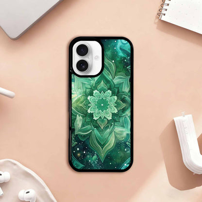 iPhone 17 Case — Galaxy Art Green Teal Galaxy Space, Original Design Phone Case