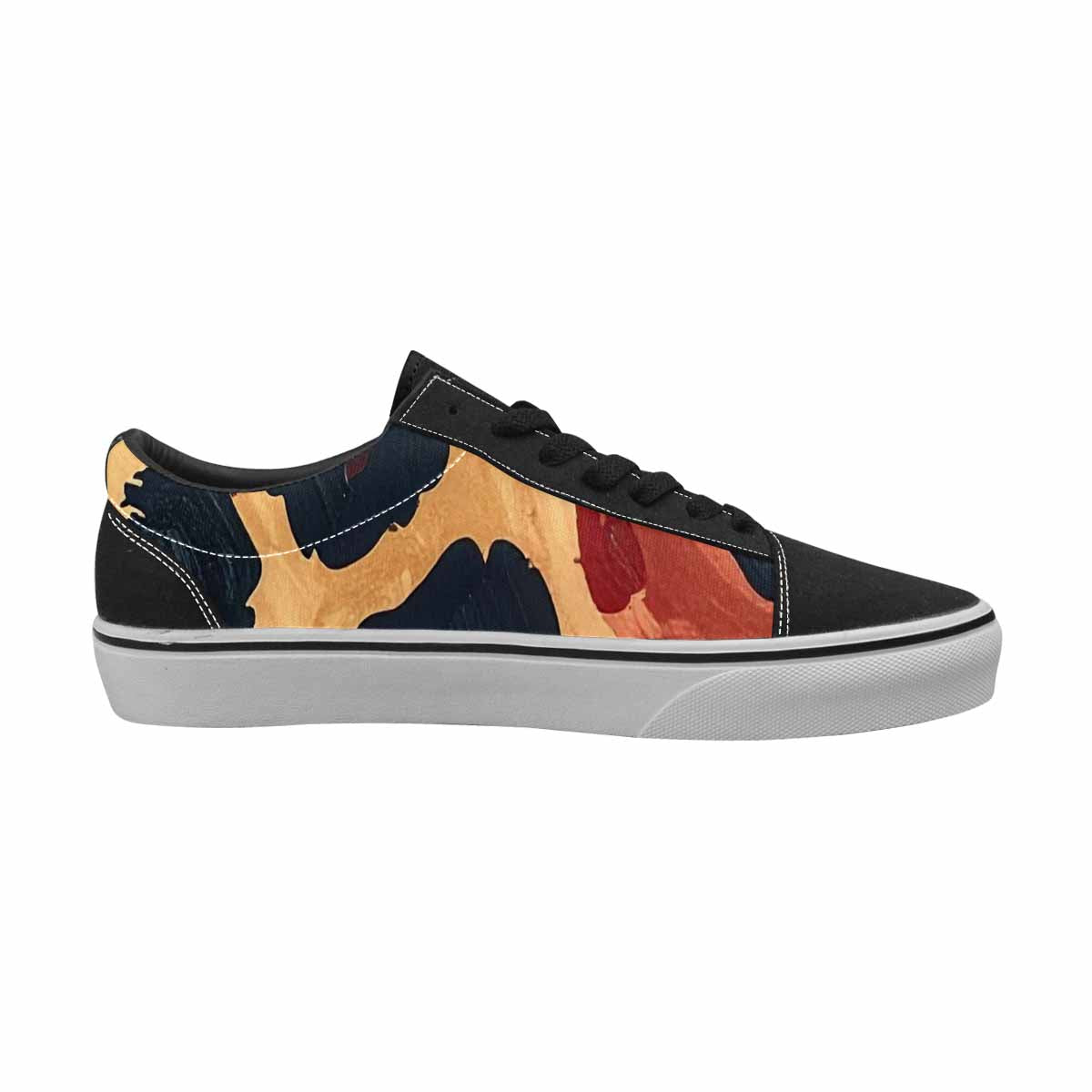 MEN'S Leopard Wallpaper Print Canvas Lace-Up Vibrant Chaos Sneakers
