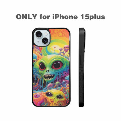 iPhone 15 Plus Case — Aliens Tie Dyemelting Aliens P, Custom Made Phone Cover