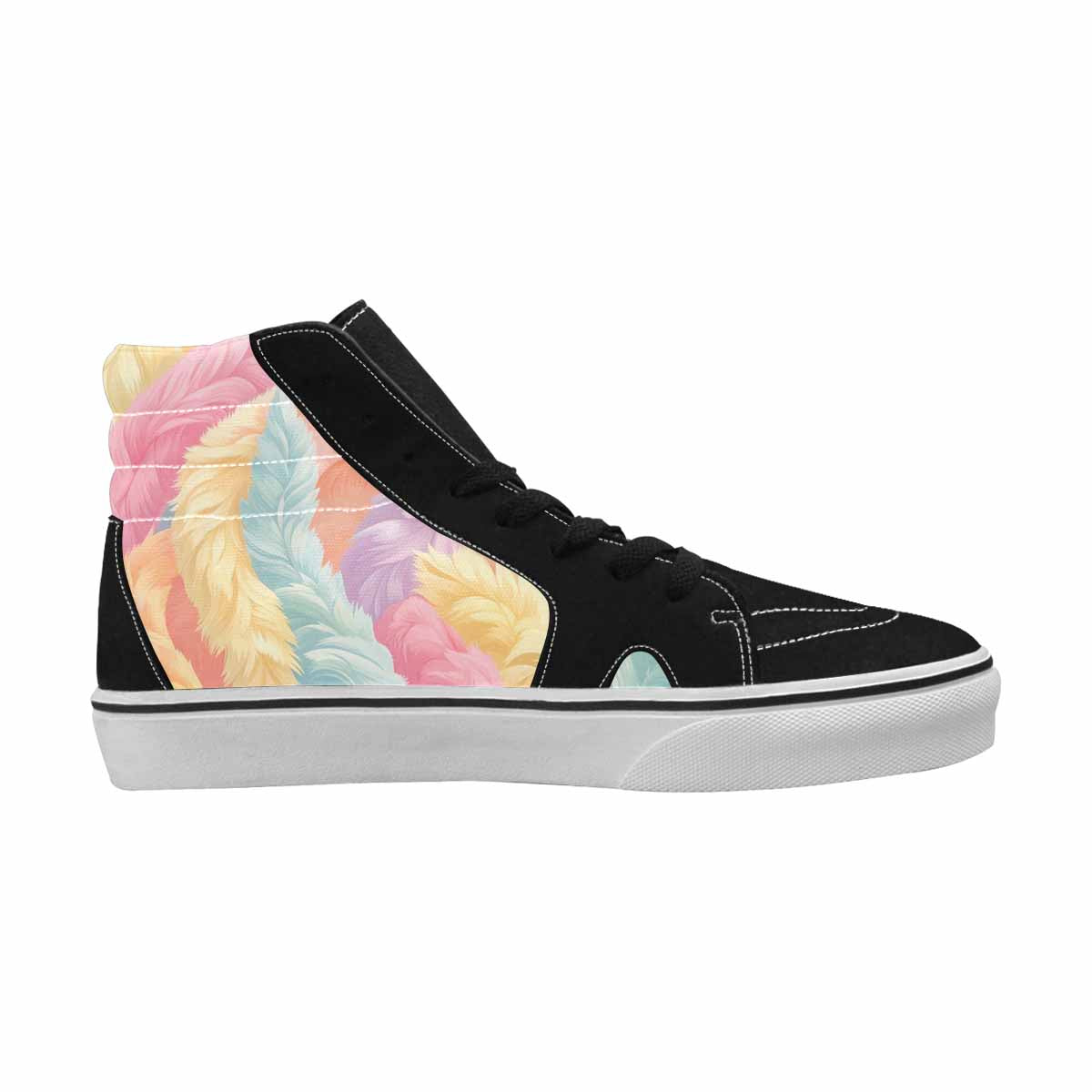 WOMEN'S Zebra Pastel Rainbow High Top Canvas Y2K Sneakers
