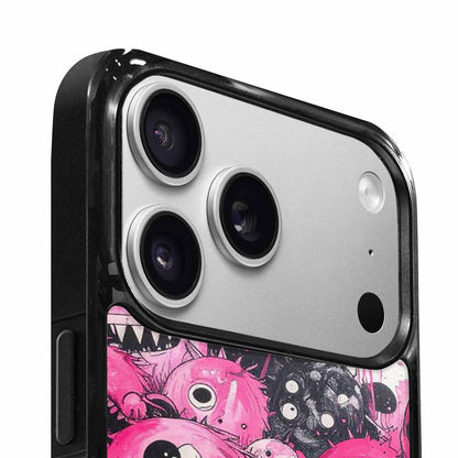 iPhone 17 Pro Max Case — Black &amp; Pink Ink Cartoon Cute, Custom Designed Case Cover