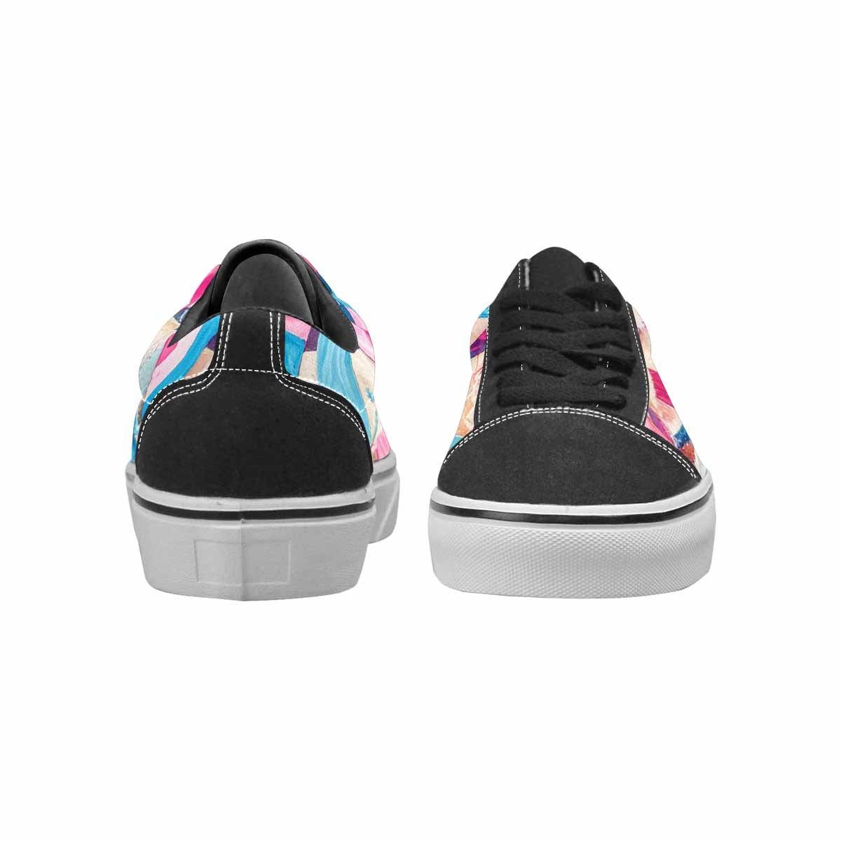 WOMEN'S Transgender Pride Flag Lace-Up Canvas Vivid Sneakers