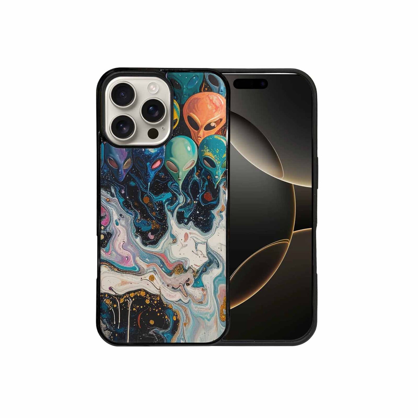 iPhone 16 Pro Max Case — Aliens Marblealiens Pattern Fjy, Custom Print Case Cover