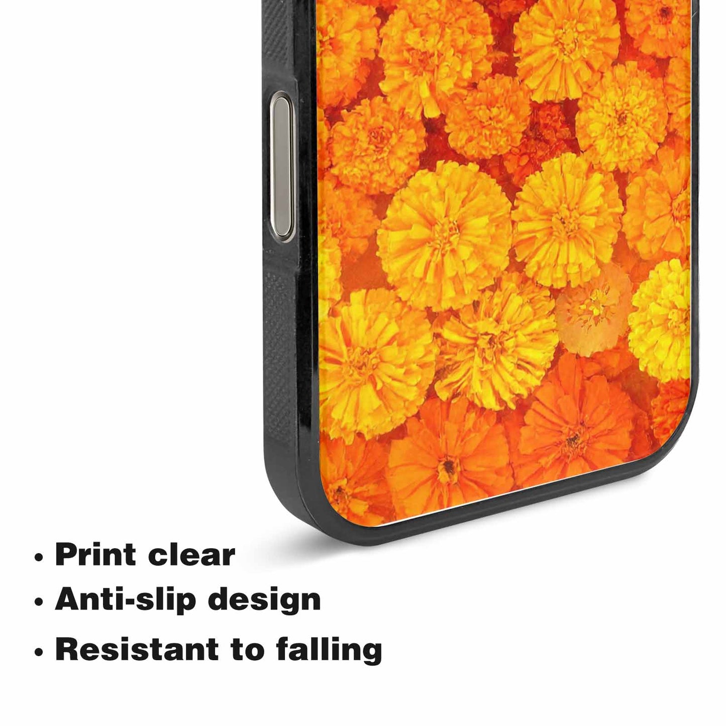 iPhone 15 Pro Max Case — Marigold Day Of The Dead Marigold, Custom Print Case Cover