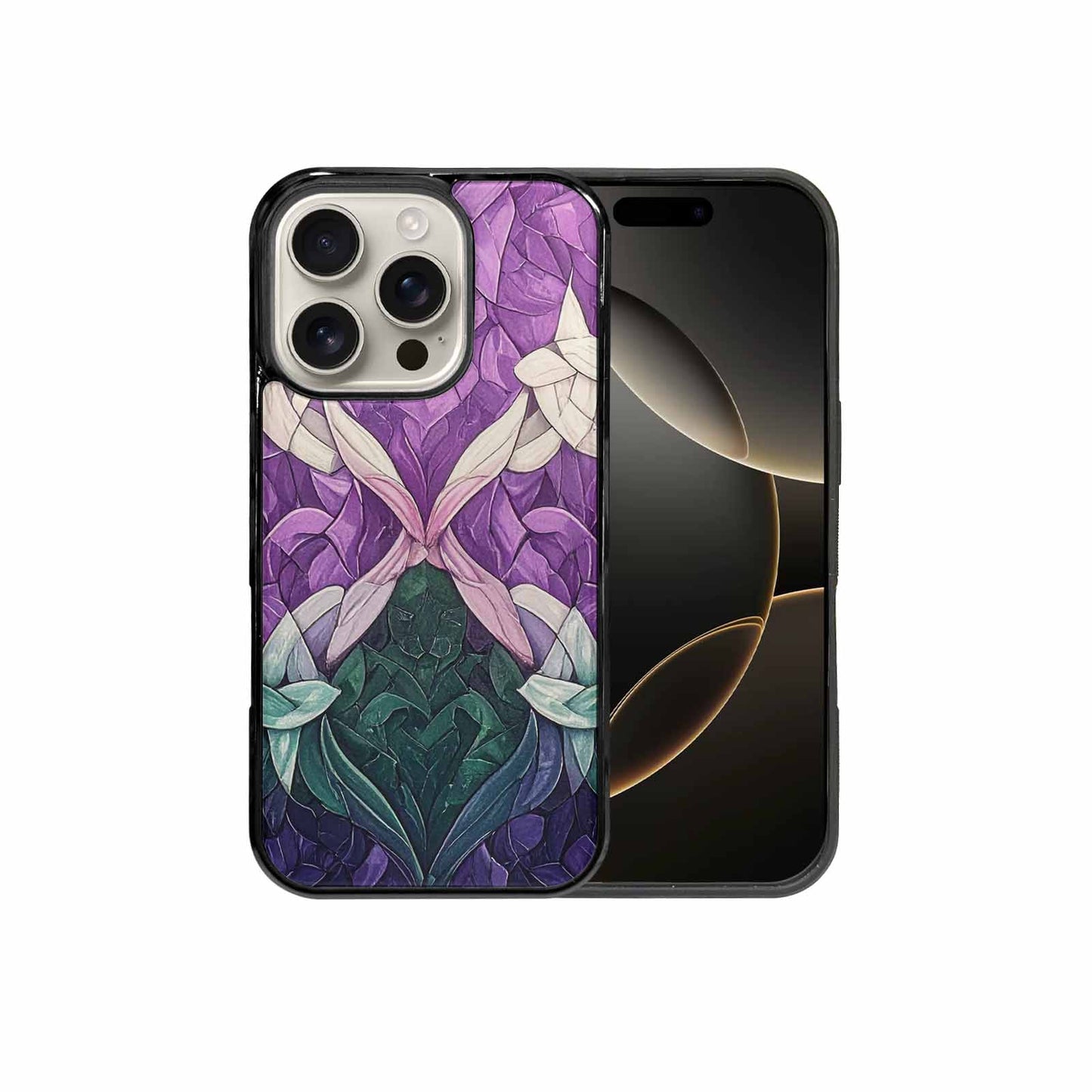 iPhone 16 Pro Case — Genderqueer Flag Color Theme Small Rainbow, Personalized Phone Case
