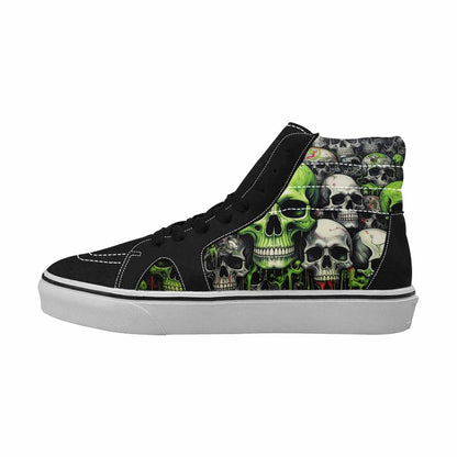MEN'S Skulls (general) High Top Canvas Melting Art Sneakers