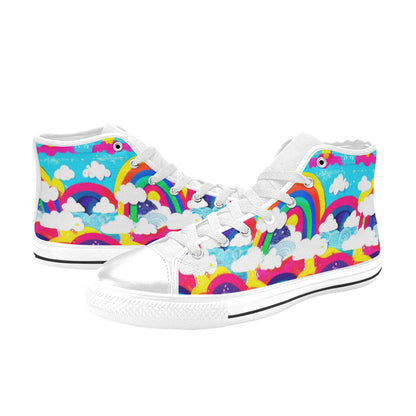 WOMEN'S Clouds Unicorns Art High Top Canvas Grunge Shoes