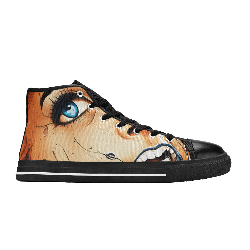MEN'S Cc Retro Face 5 High Top Canvas Vibrant Chaos Custom Sneakers