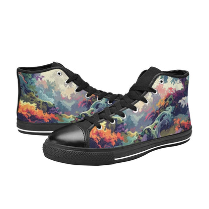 WOMEN'S Camo Design 1 High Top Canvas Dark Academia Shoes