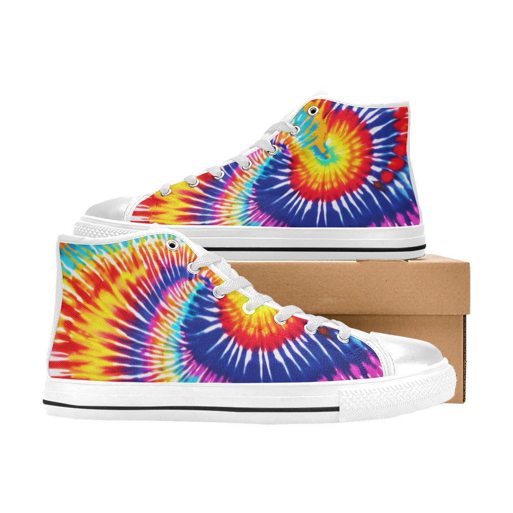 WOMEN'S Tie Dye Splash High Top Canvas Dreamcore Shoes