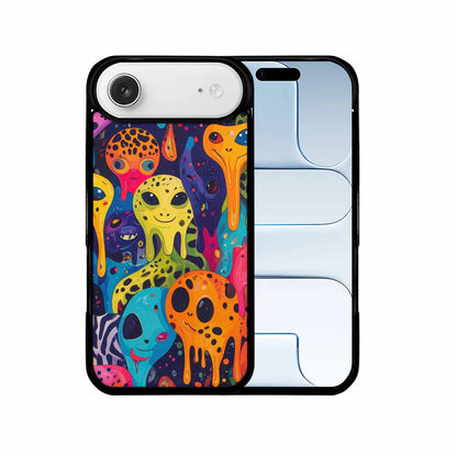 iPhone 17 Air Case — Melting Aliens Pattern Hundreds Of Alien, Custom Printed Phone Case