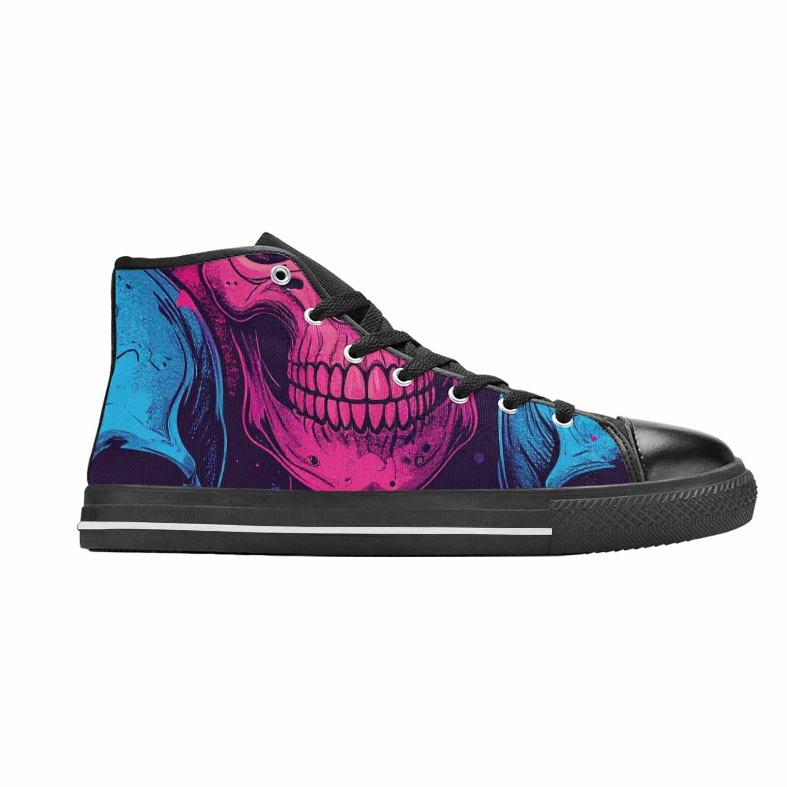 MEN'S Skulls Splatter Comic High Top Canvas Cottagecore Shoes