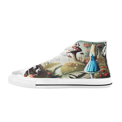 WOMEN'S Trippy Acid Art Creepy High Top Canvas Y2K Shoes