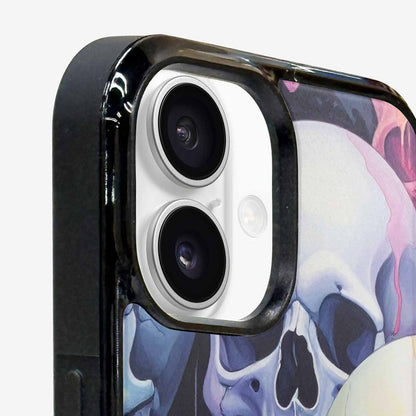 iPhone 16 Plus Case — Dark Black And White Color Tone, Custom Phone Case