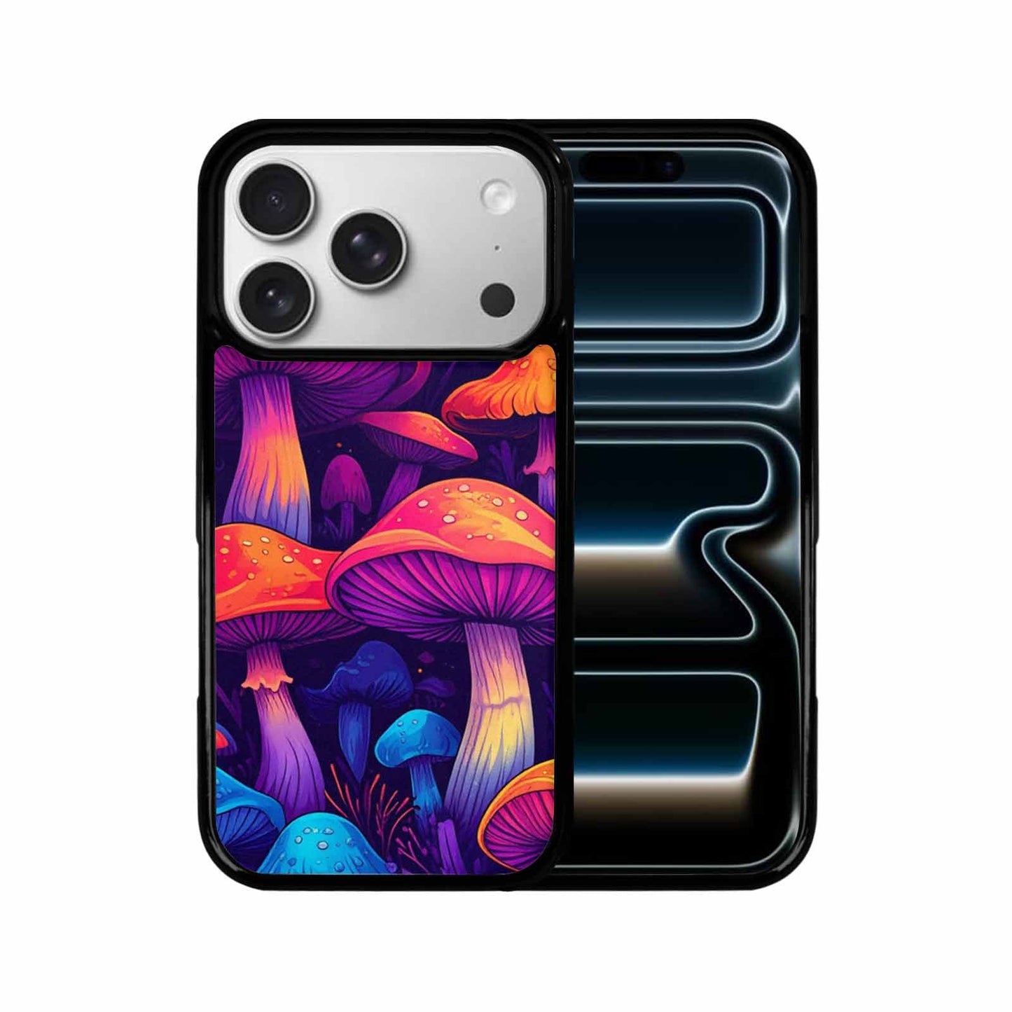 iPhone 17 Pro Case — Psychedelic Mushroom Cartoon Pattern Cartoon Cute, Custom Printed Phone Case