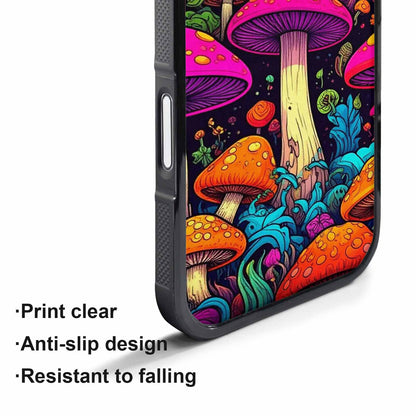 iPhone 17 Pro Case — Psychedelic Mushroom Cartoon Pattern Cartoon Cute, Original Design Phone Case