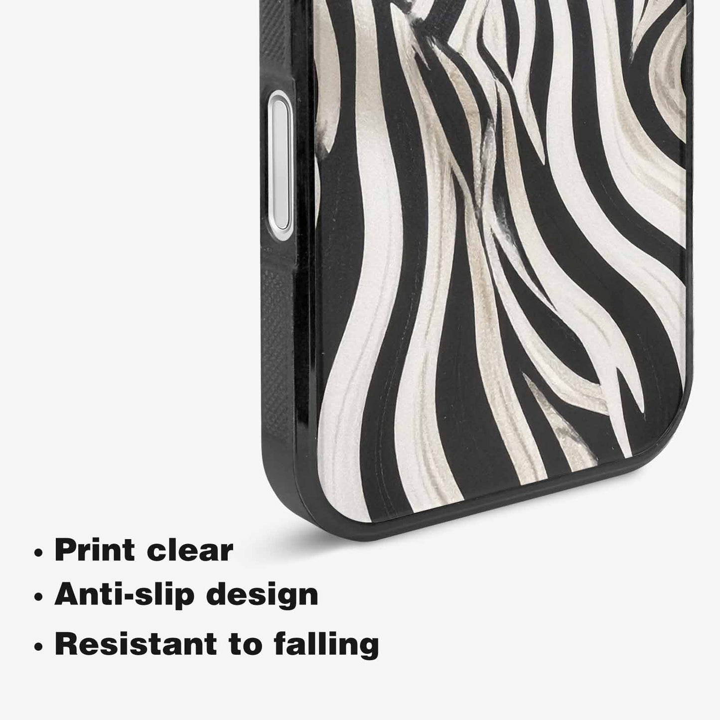 iPhone 16 Plus Case — Modern Zebra Stripe, Custom Art Phone Cover